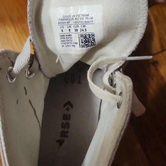 Converse Gray and White High-Top Sneakers - Picture 4 of 4